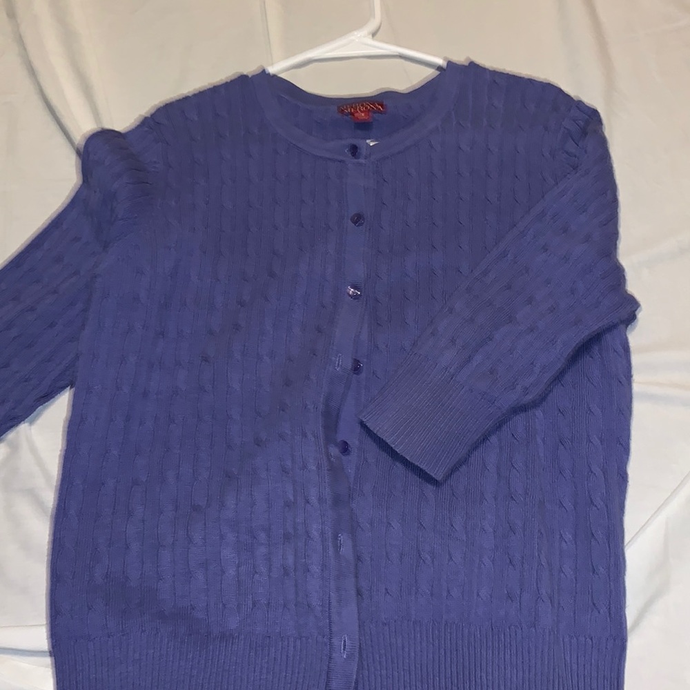 Purple knit cardigan